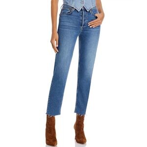REDONE Women’s Blue Stove Pipe High Rise Straight Jeans Size 26